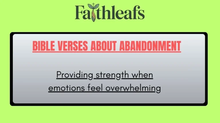 Bible Verses About Abandonment