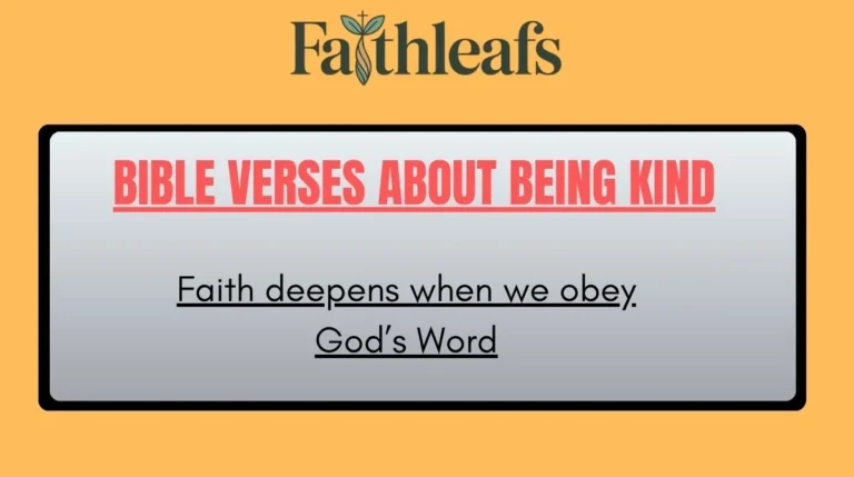 Bible Verses About Being Kind