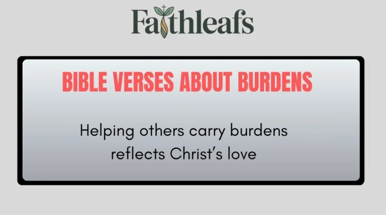 Bible Verses About Burdens