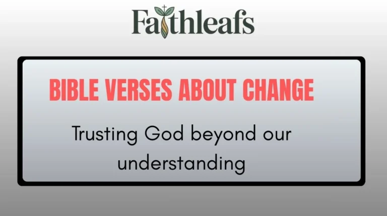 Bible Verses About Change