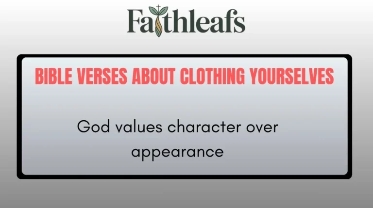Bible Verses About Clothing Yourselves