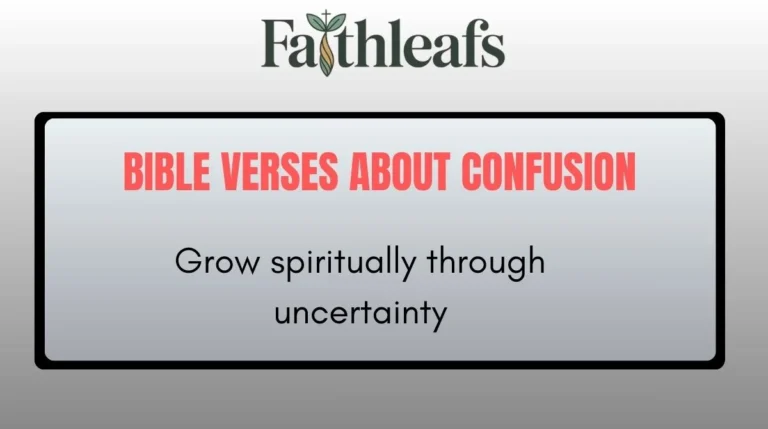 Bible Verses About Confusion