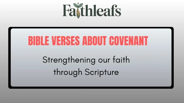 Bible Verses About Covenant