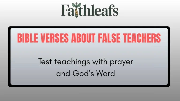 Bible Verses About False Teachers