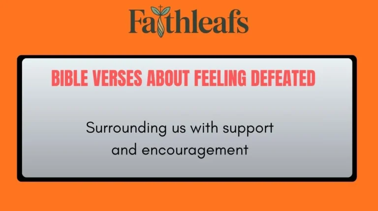 Bible Verses About Feeling Defeated