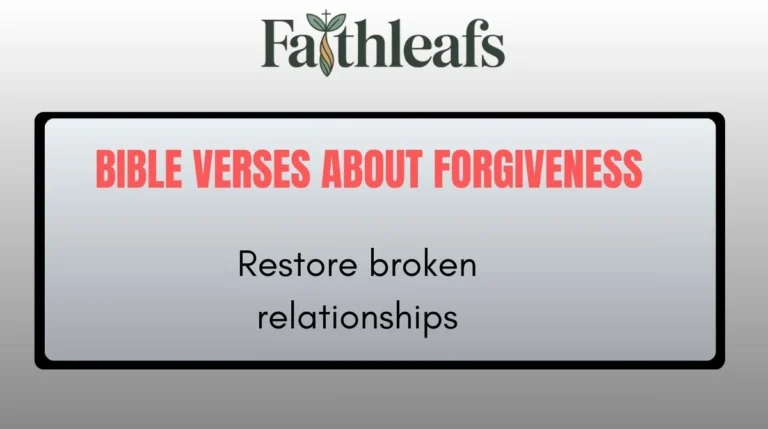 Bible Verses About Forgiveness