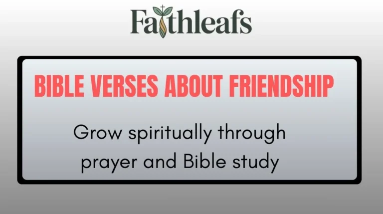 Bible Verses About Friendship