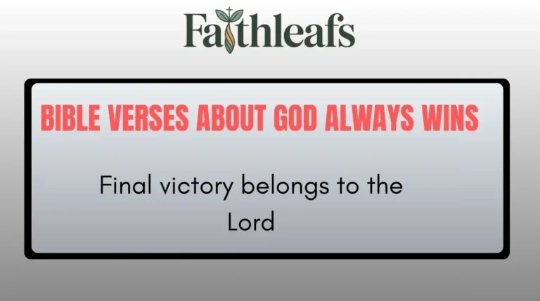 Bible Verses About God Always Wins