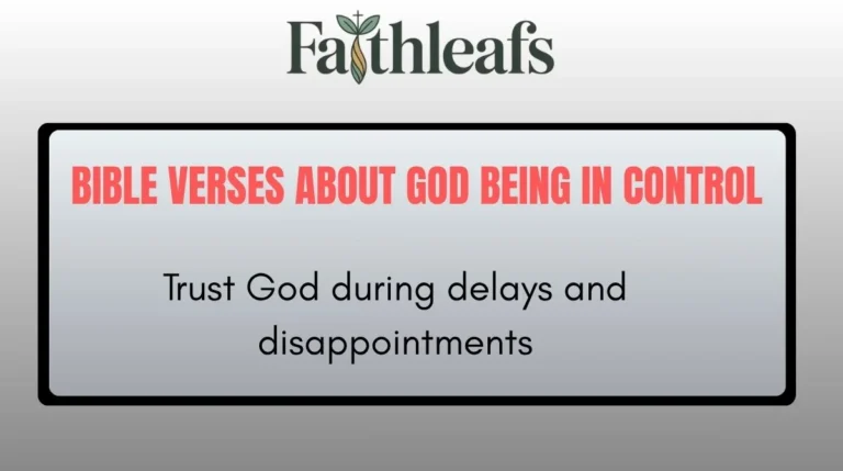 Bible Verses About God Being In Control