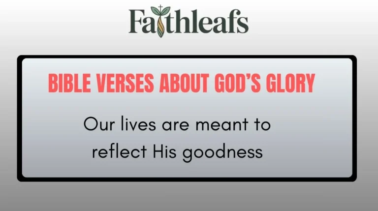 Bible Verses About God’s Glory
