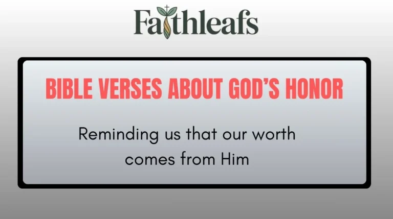Bible Verses About God’s Honor
