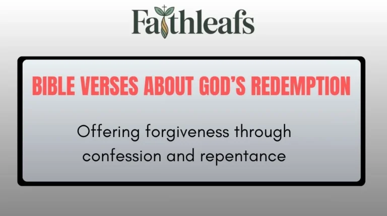 Bible Verses About God’s Redemption