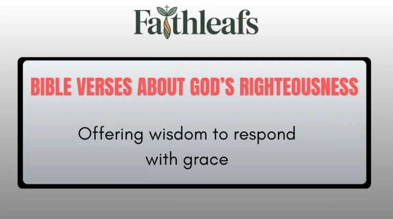Bible Verses About God’s Righteousness
