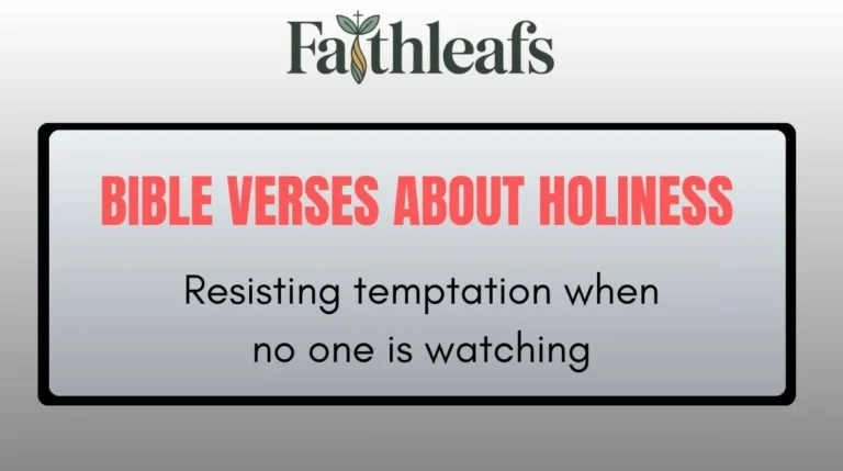 Bible Verses About Holiness