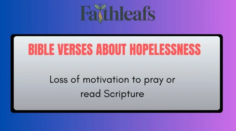 Bible Verses About Hopelessness