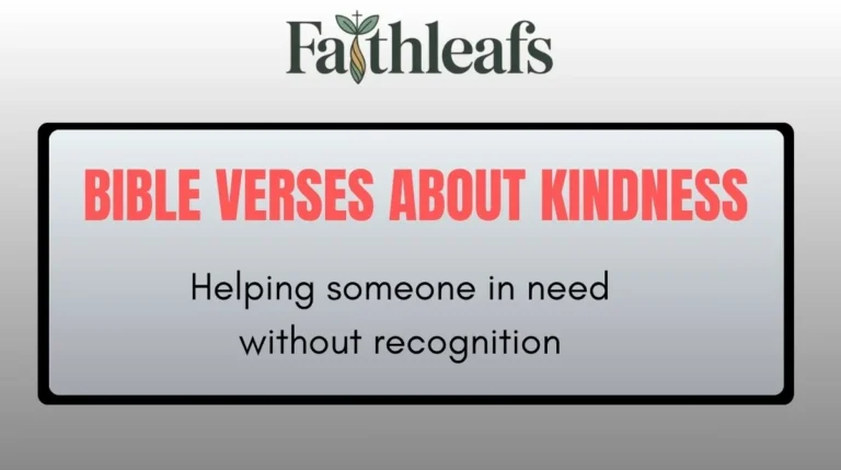 Bible Verses About Kindness