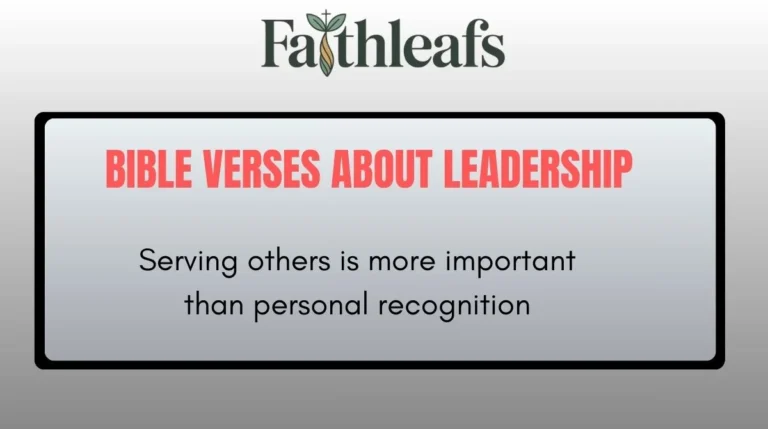 Bible Verses About Leadership