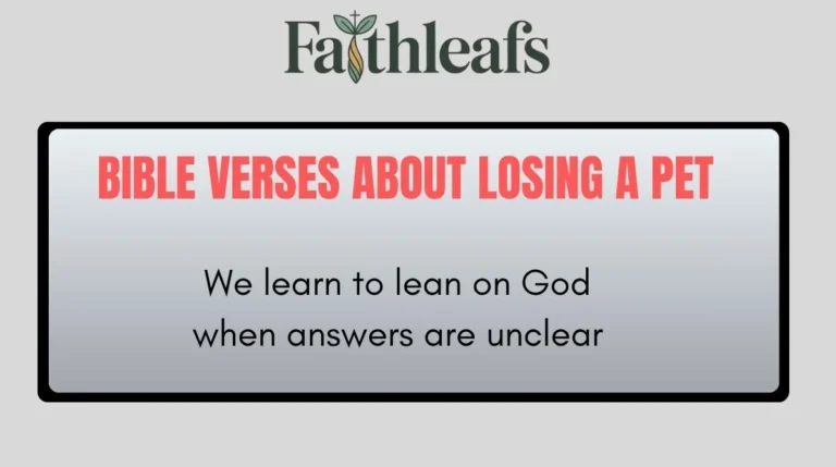 Bible Verses About Losing a Pet