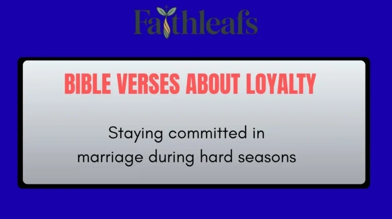 Bible Verses About Loyalty