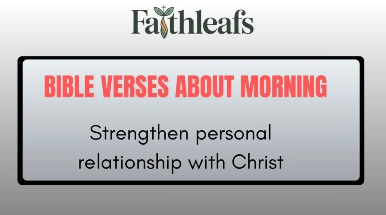 Bible Verses About Morning