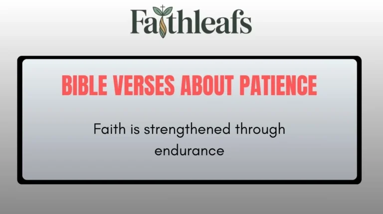 Bible Verses About Patience