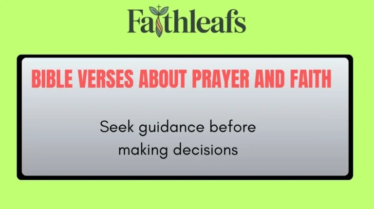 Bible Verses About Prayer and Faith