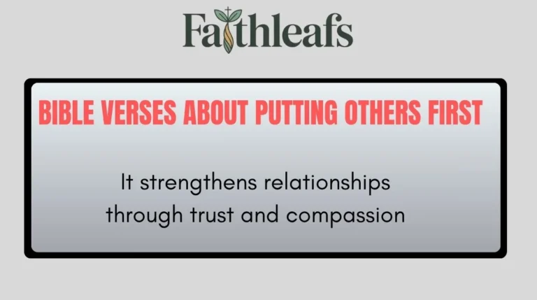 Bible Verses About Putting Others First