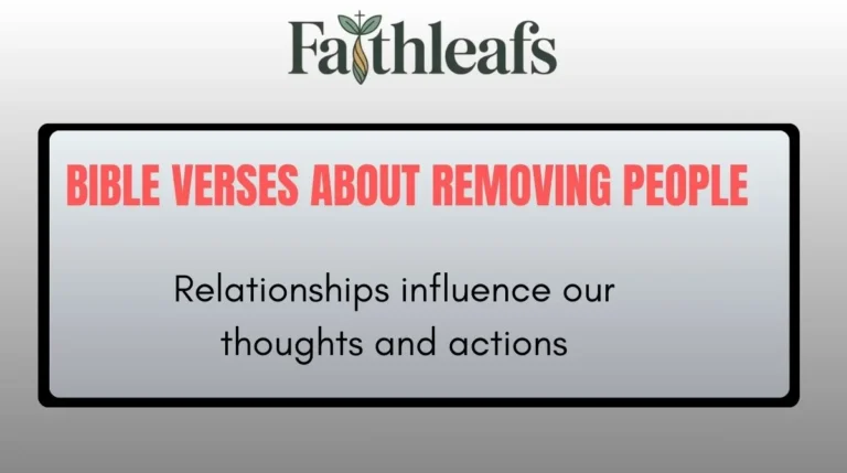 Bible Verses About Removing People