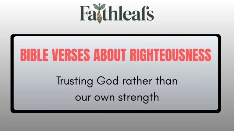Bible Verses About Righteousness