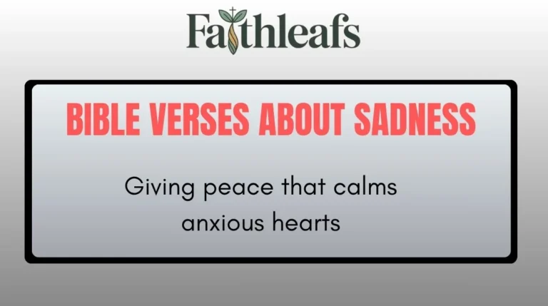 Bible Verses About Sadness