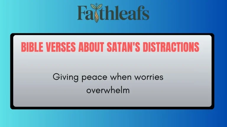 Bible Verses About Satan's Distractions