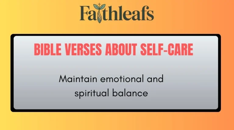 Bible Verses About Self-Care