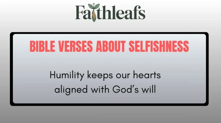 Bible Verses About Selfishness