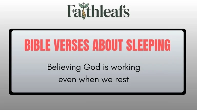 Bible Verses About Sleeping
