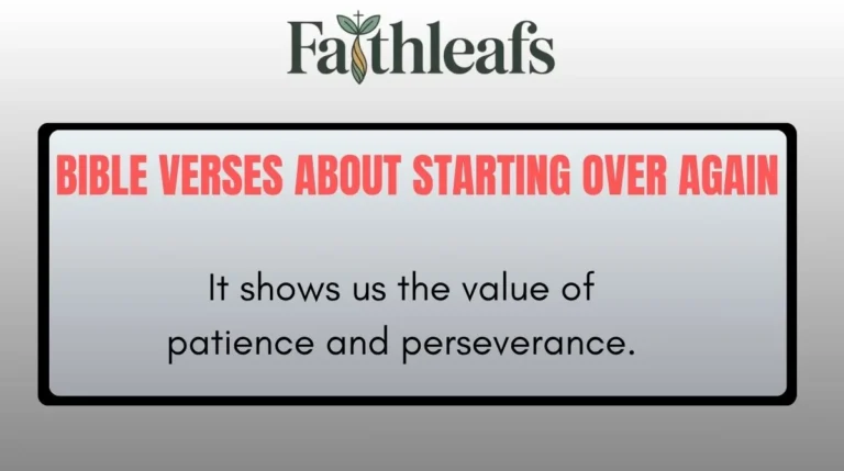 Bible Verses About Starting Over Again