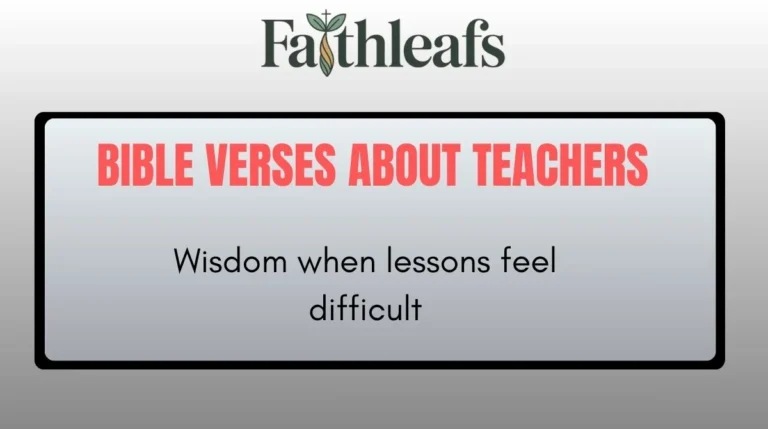 Bible Verses About Teachers