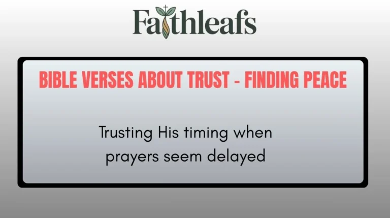 Bible Verses About Trust – Finding Peace