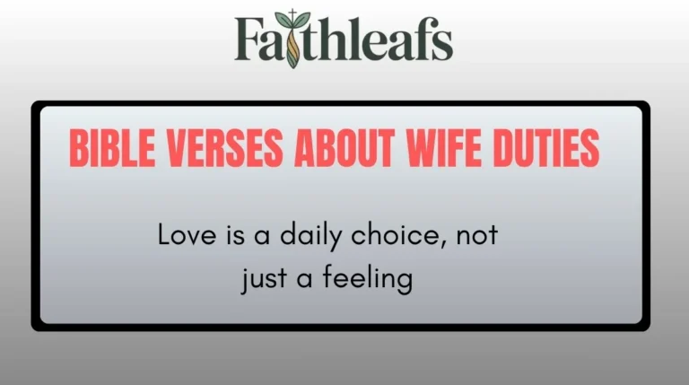 Bible Verses About Wife Duties