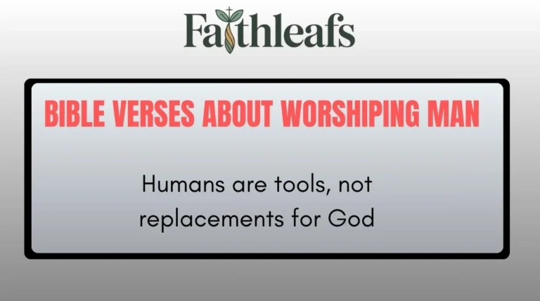 Bible Verses About Worshiping Man