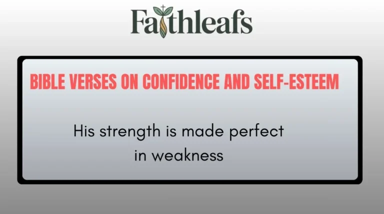 Bible Verses on Confidence and Self-Esteem