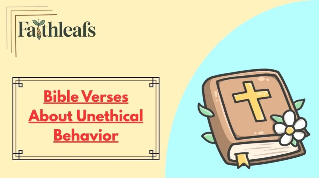 Bible Verses About Unethical Behavior