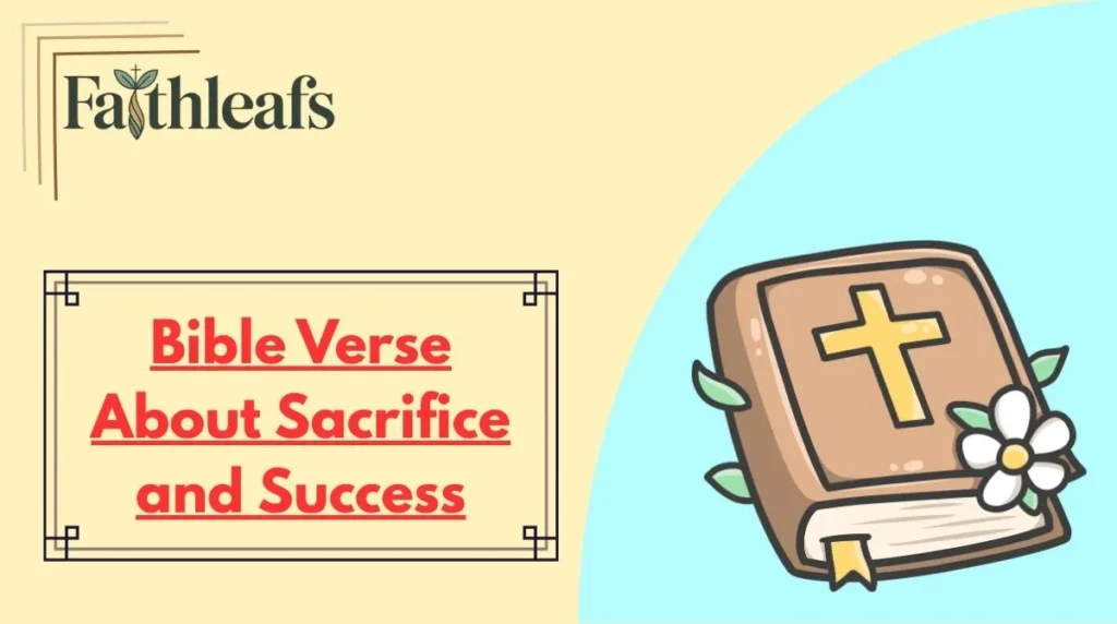 Bible Verse About Sacrifice and Success