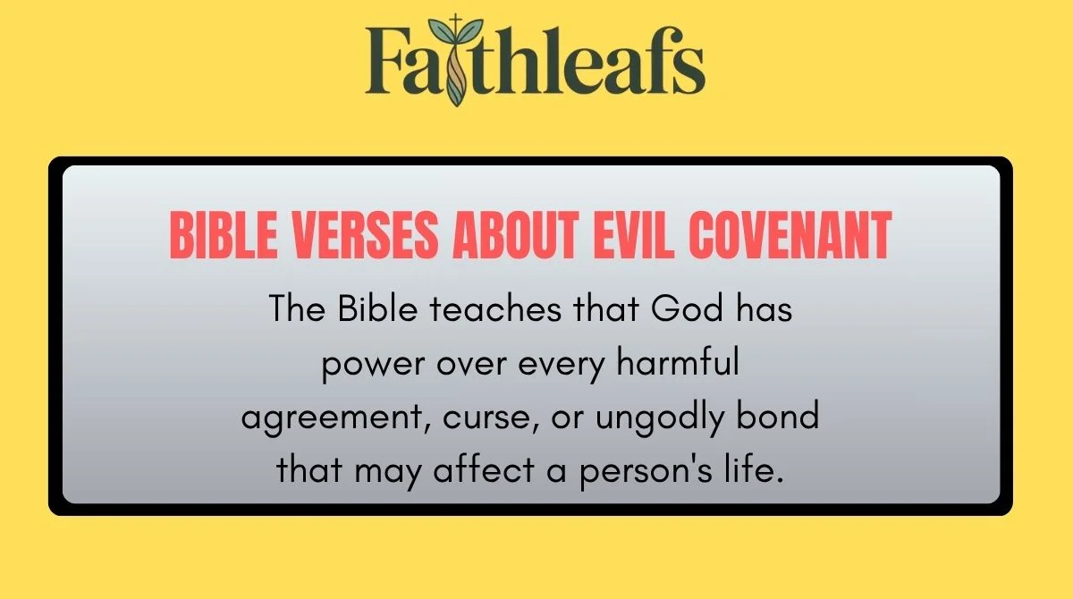Bible Verses About Evil Covenant