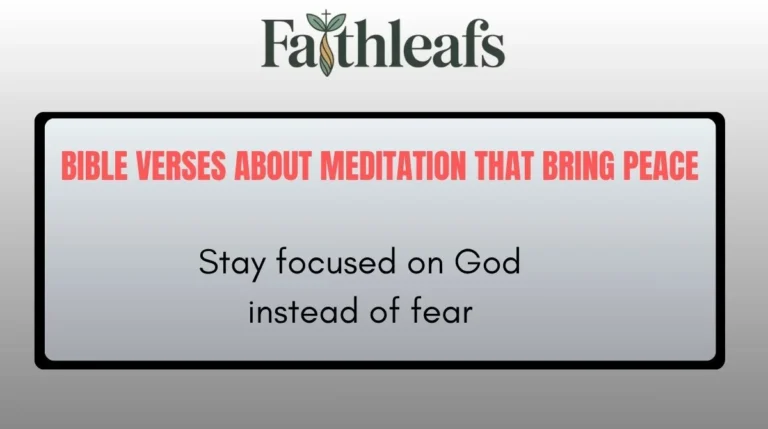Bible Verses About Meditation That Bring Peace
