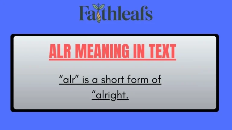Alr Meaning in Text