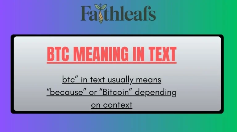 BTC Meaning in Text