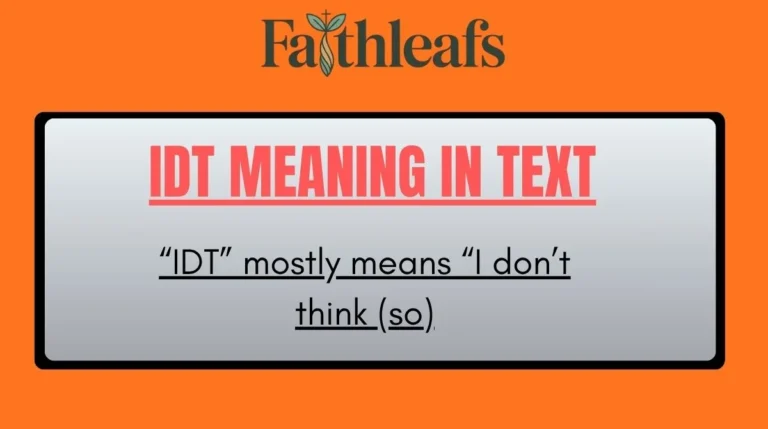 IDT Meaning in Text