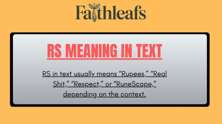 RS Meaning in Text