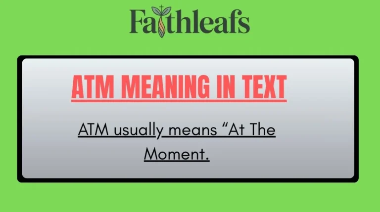 ATM Meaning in Text