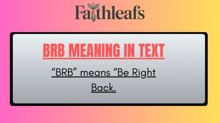 BRB Meaning in Text
